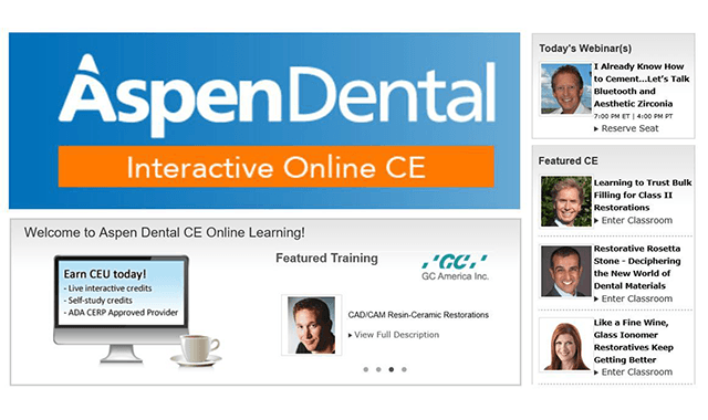 Aspen Dental offers free CE to US dental professionals