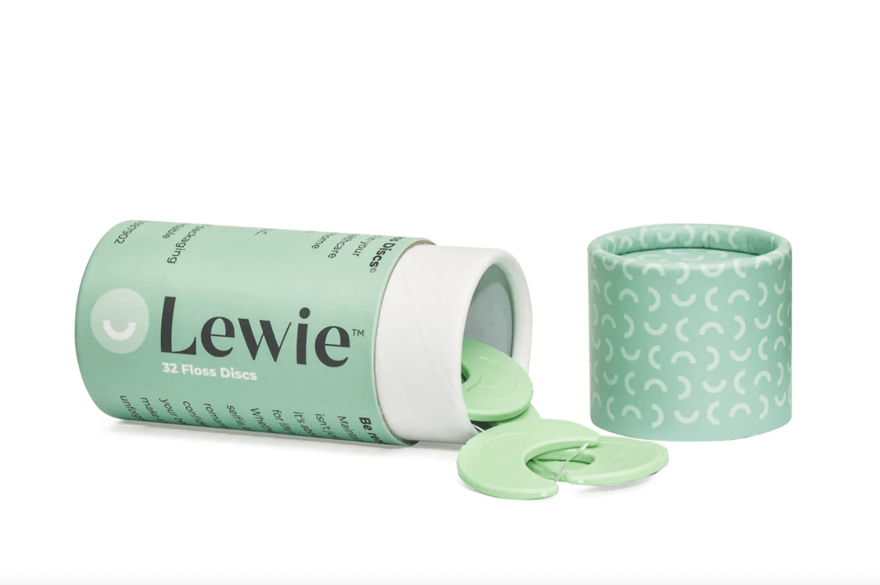 Eco-friendly Floss Discs are crafted from recyclable and biodegradable materials and are also designed for ease of use, while not irritating gums. | Image Credit: © Lewie