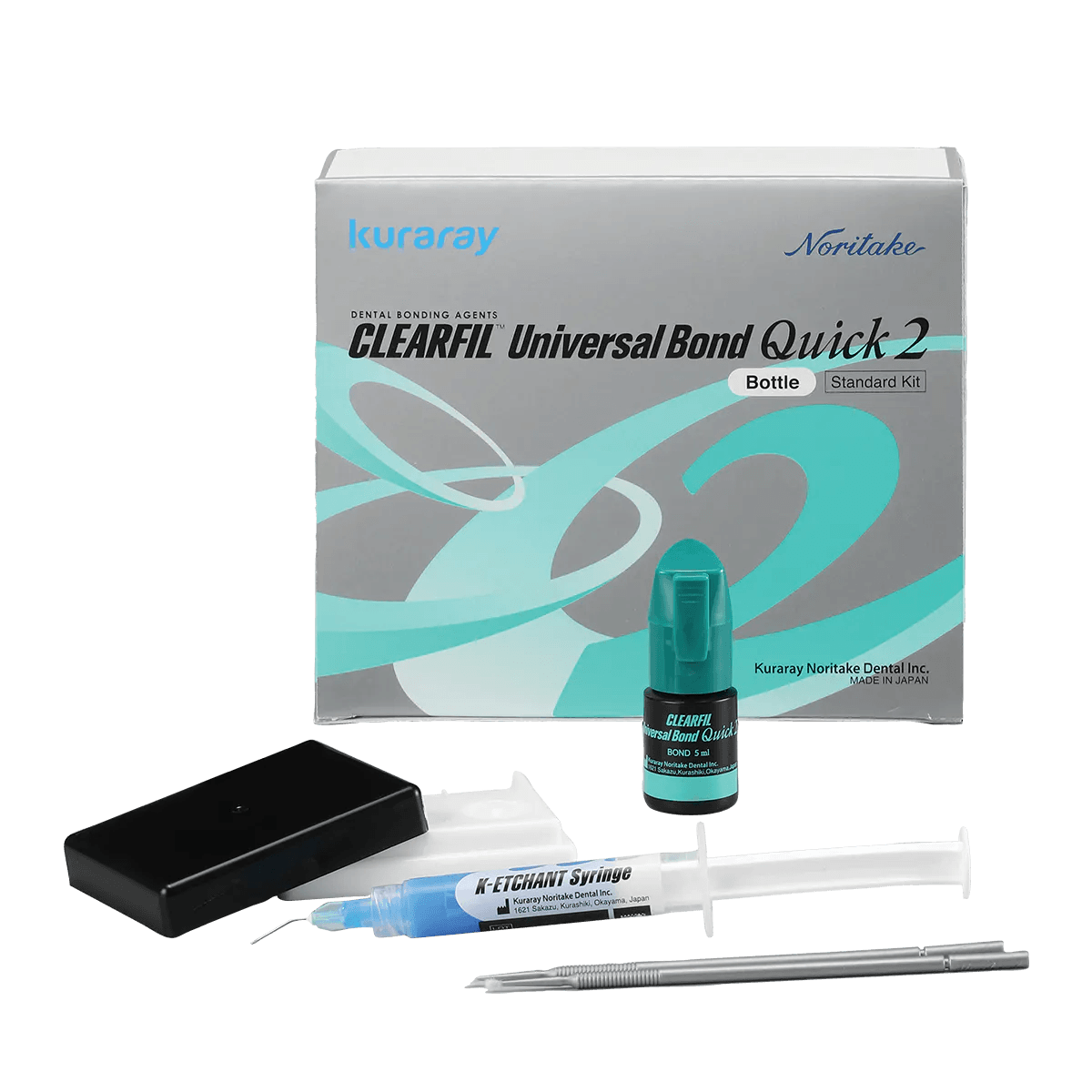 CLEARFIL Universal Bond Quick 2 is a single-bottle adhesive system that can be applied quickly, without the need for an activation step.