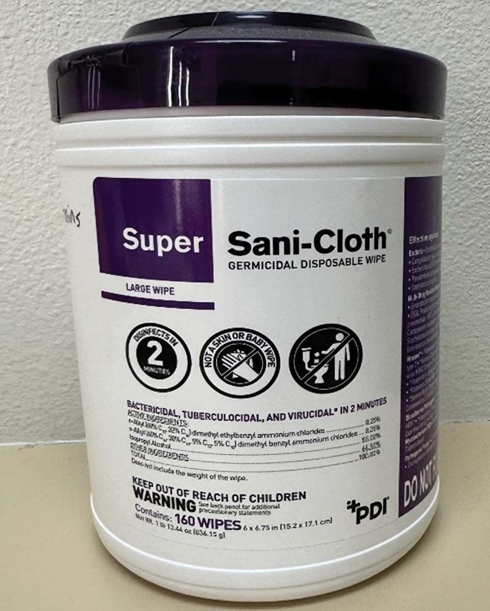 Super-Sani Cloth Wipes. Image credit: © PDI Healthcare