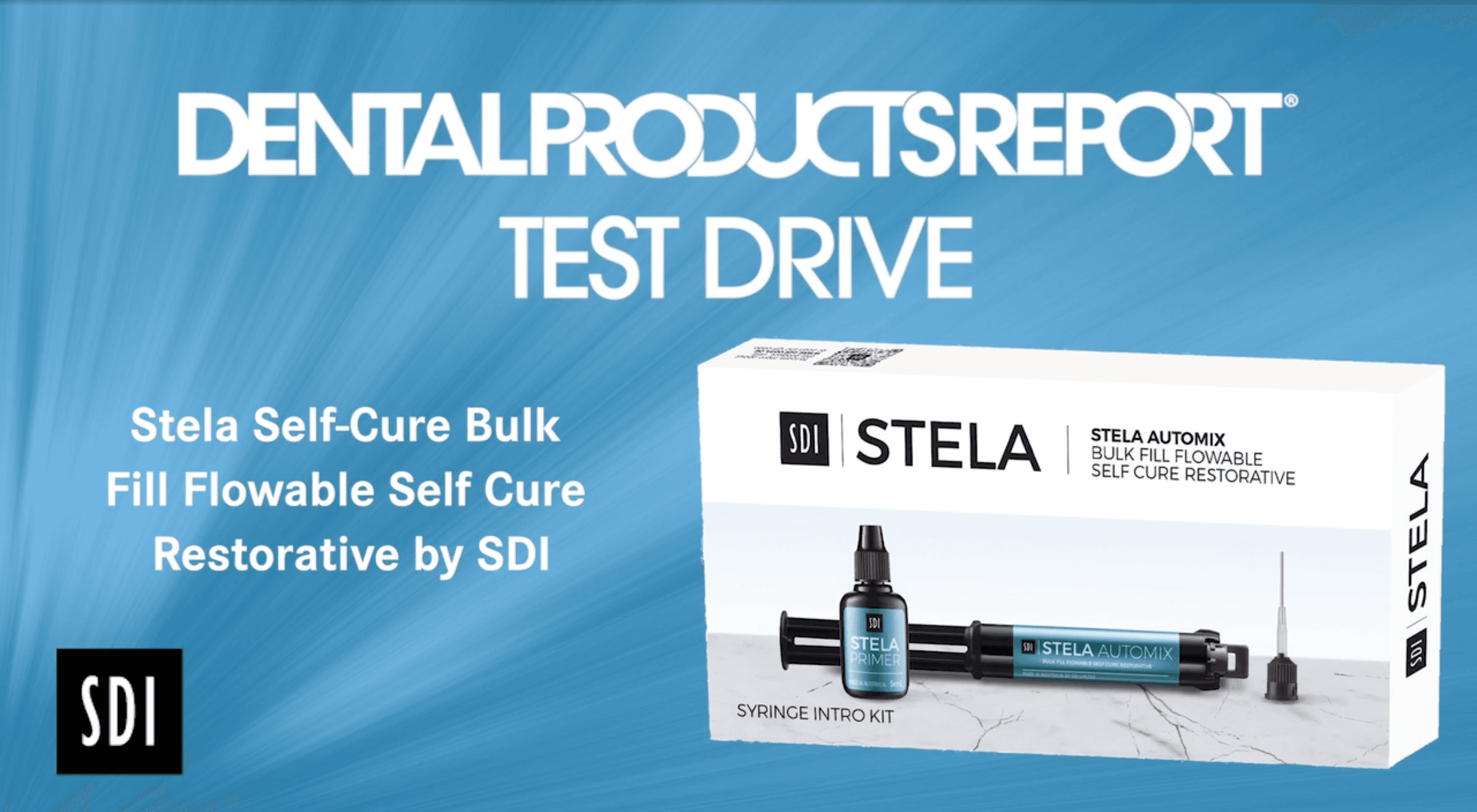 Video Test Drive: Stela Self-Cure Bulk Fill Flowable Self Cure Restorative from SDI